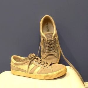 Gola Mark Cox Suede Trainer. Size 8 /39. Gray with light stripes. flannel lining